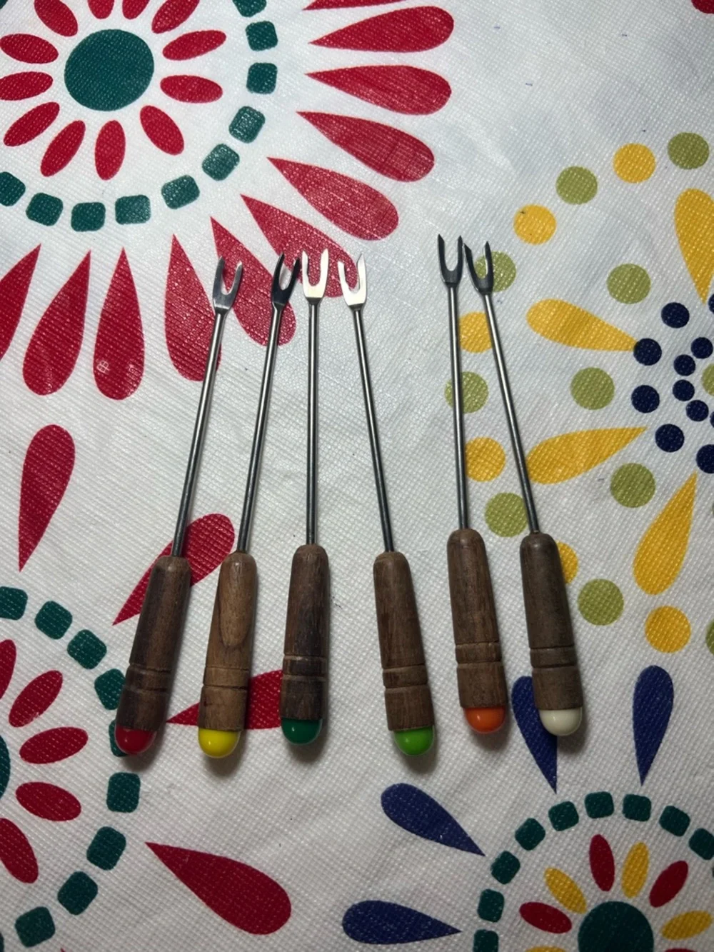 VTG Mid Century Modern Fondue Forks Set of 6 Stainless Steel Japan